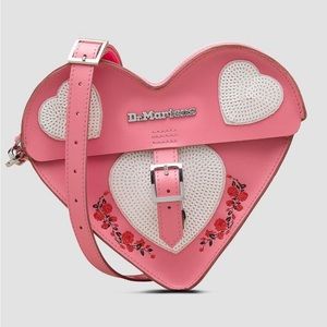 Dr. Marten Valentines pink heart bag embroidery floral flower sequin good